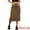 Brown, variant on DARING DIVA Women's Y2K Adjustable Casual A-Line Midi Jean Skirt XL Light Khaki