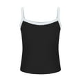 thumbnail image 6 of Munlar Crop Tank Tops for Women Vest Camisole Breathable Black 2025 Solid Sleeveless Round Neck Slim Tshirts L, 6 of 6