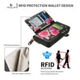 thumbnail image 3 of ELEHOLD Handbag Wallet with Case for iPhone 8 Plus/7 Plus Flower Floral Pattern with Card Holders Zipper Purse RFID Wallet Wristband Strap Magnetic Phone Case for iPhone 8 Plus/7 Plus,black, 3 of 8