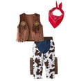 thumbnail image 3 of Jamsmile Toddler Boys Western Cowboy Style Outfit Sets Long Pants with scarf Kids boys Sets Performance Show Sets, 3-4 Years, 3 of 5