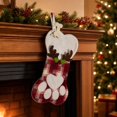 thumbnail image 5 of Plaid Puppy Christmas Stocking, Decorative Fabric Accent, Reusable Room Styling, for Dining Room, Living Room, Fireplace and Christmas Party Decor, 5 of 8