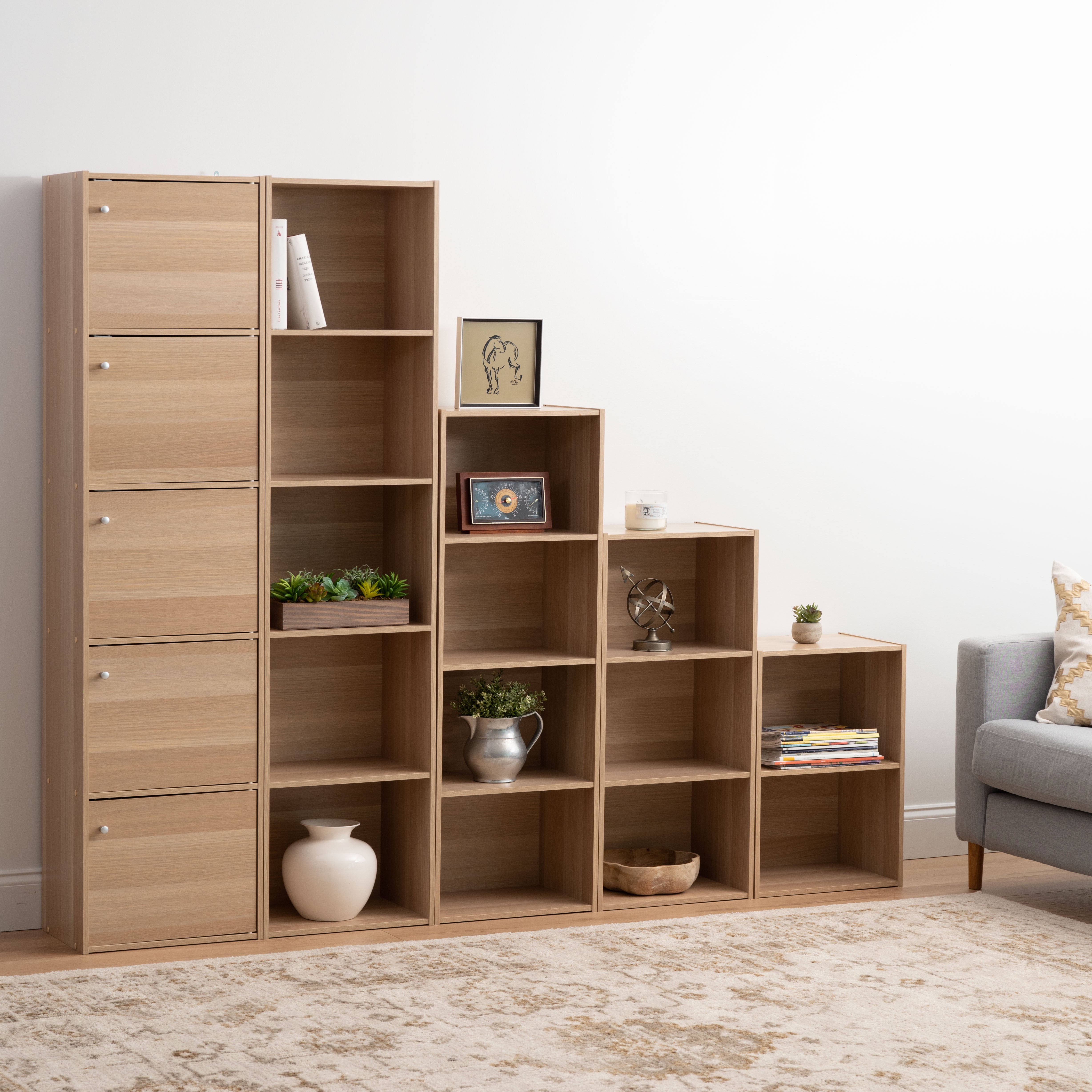 IRIS USA Small Spaces Wood, Bookshelf Storage Shelf, Bookcase, 2-Tier,  White (596166)
