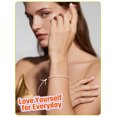 thumbnail image 3 of Just Being Cute Tennis Bracelet for Women 14K Gold Plated 3mm Cubic Zirconia Bracelets Christmas Birthday Jewelry Gifts with Card for Her, 6.5 inch, 3 of 10