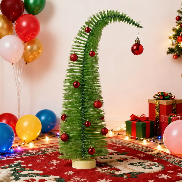 Adorno de Árbol de Navidad Moldeable | Ramas Flexibles y Flexibles para Decoración Navideña | Árbol de Plástico Multicolor de 31 Cm para Repisa de Chimenea y Mesa | Incluye 1 Árbol Decorativo