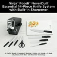 thumbnail image 3 of Ninja NeverDull Essential 14-Piece Knife System with Built-In Sharpener, Stain & Rust Resistant, K12014, Black, 3 of 12