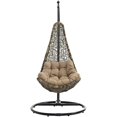 thumbnail image 3 of Modway Chaise Balançoire de Patio Extérieure avec Support en Moka Noir, 3 of 5