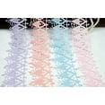 thumbnail image 2 of 3" Embroidered Venise Lace Trim Black White Green Gray Pink Ivory Gold by Yard (Lt. Blue), 2 of 2