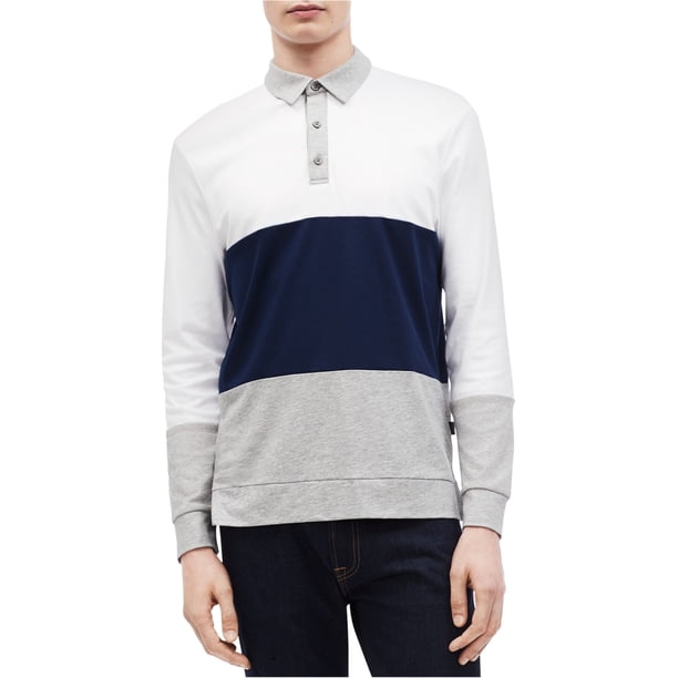 Calvin Klein Liquid Touch Rugby Polo para Hombre, Blanco, X-Large Calvin Klein polo, rugbi