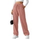 thumbnail image 2 of RKSTN Women's Corduroy Pants Plus Size Slim Fits Elastic Waisted Drawstring Lounge Pants Womens Casual Solid Oversized Loose Fits Comfortable Trousers Straight Leg Work Pant Fall Spring Clothes, 2 of 8