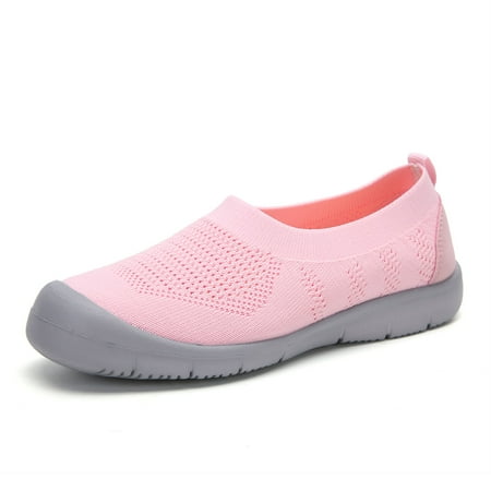 

Womens Comfort Slip On Lightweight Fly Weaving Casual Walking Shoes Black Gray Blue Pink 5.5 6 6.5 7 7.5 8 8.5 9 9.5 Work Walking Casual Travel Gym Sport