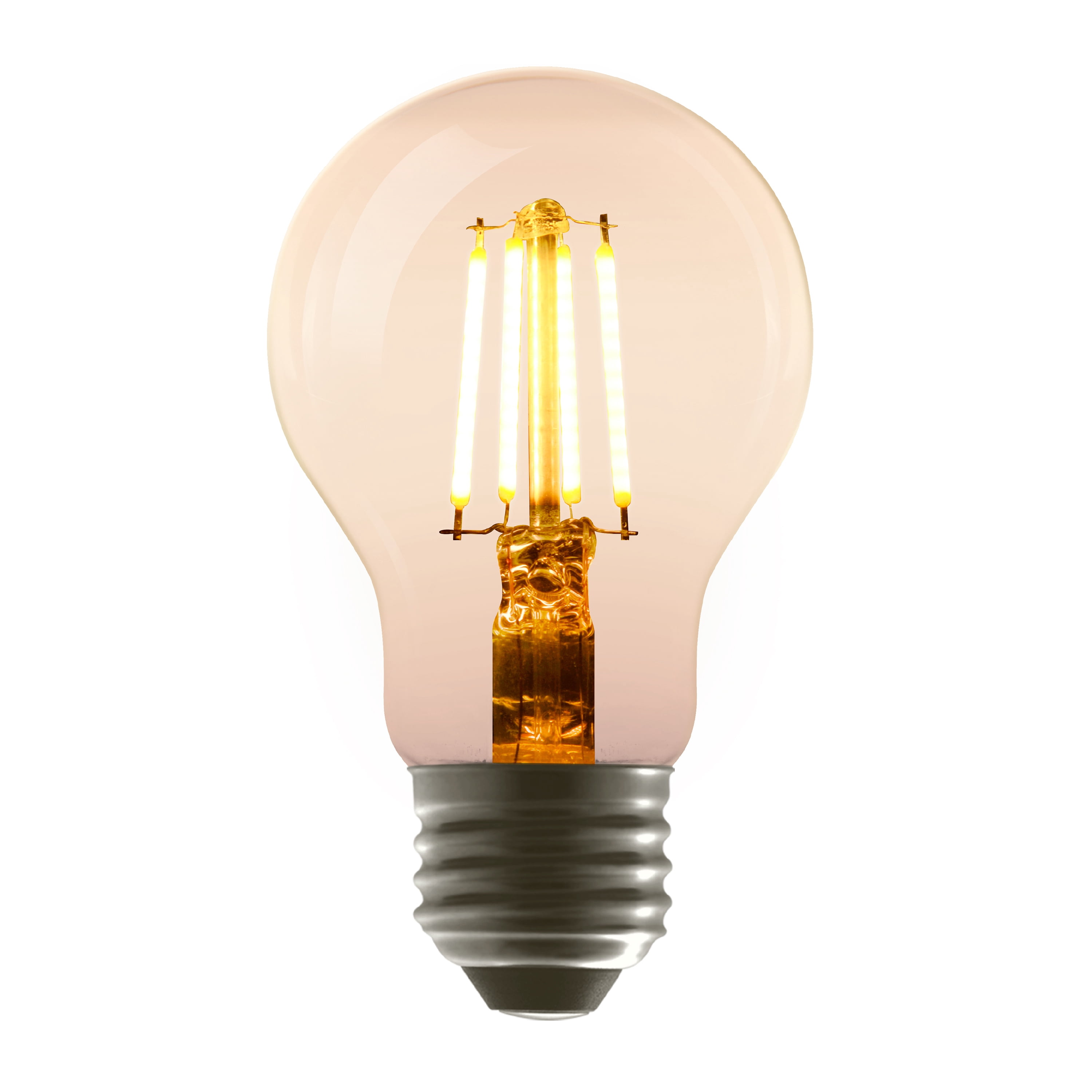 Better Homes & Gardens LED Vintage Light Bulb, A19 40 Watts Amber Classic Filament, E26, Dim - 4 Pk