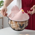 thumbnail image 3 of Sunjoy Tech Egg Storage Basket with Handle Large Capacity Rustproof Corrosion Resistant Hollow-out Design Egg Collecting Basket, 3 of 8