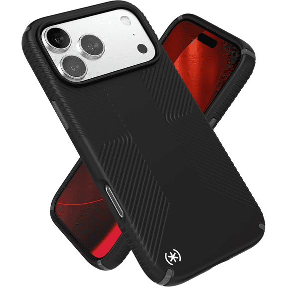 Speck PRESIDIO2 Grip for iPhone 18 Pro Max Case, MagSafe-Compatible, Slim Protective Case, Black/Slate Grey/White