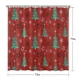 thumbnail image 5 of Red Christmas Tree Pattern Shower Curtain 72"x72" ,Bathroom Decorative Shower Curtains Set with 12 Hooks,Modern Waterproof Washable Shower Curtain, 5 of 6