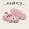 thumbnail image 6 of bebe Girls EVA Clogs – Lightweight Slip-On Shoes with Charms for Kids, 6 of 11
