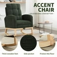 thumbnail image 4 of New Modern Accent Rocking Chair Rocking Chair with Solid Wood Legs, adjustable Footrest,Comfy Armchair with Side Pocket, Living Room Lounge Arm Chair with High Backrest, 4 of 7