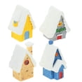 thumbnail image 4 of icolorfuled 4Pcs Mini Village Decor Christmas Village House Resin Xmas House Landscape House Decor, 4 of 5