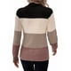 thumbnail image 3 of Suéteres de Bloque de Color para Mujer, Blusas de Larga con Cuello Alto, Suéter de Punto Holgado. Camello XL, 3 of 7