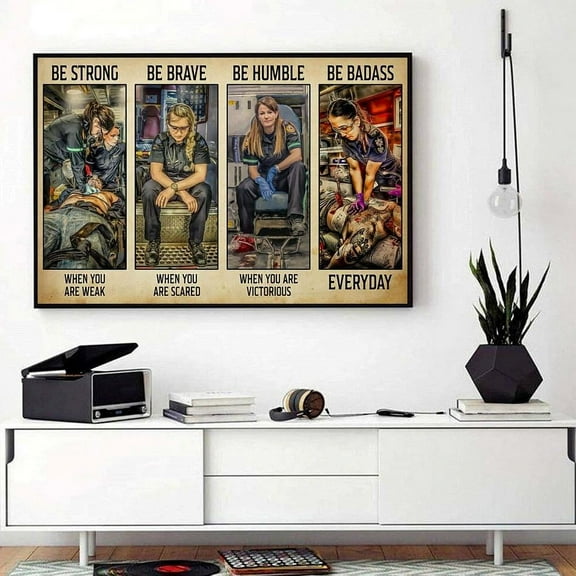 Paramedic be strong brave when you are weak poster 11 x 17 Inch Poster