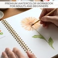 thumbnail image 2 of Cuaderno de acuarela ZICOTO con diseños florales para principiantes, 2 of 8