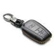 thumbnail image 3 of Vitodeco Genuine Leather Smart Key Fob Case Compatible with Toyota Rav4, Camry, Prius, Highlander, CH-R, Avalon, Toyota 86, Mirai (3 Buttons, Black), 3 of 5