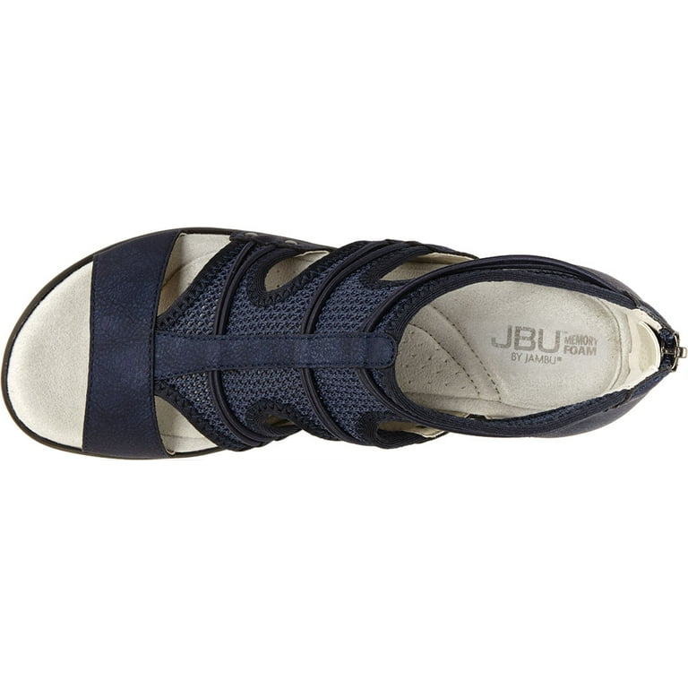 Women s Jambu JBU Everly Vegan Gladiator Sandal Navy Tumbled Vegan