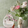 thumbnail image 3 of tredstone Ceramic Rabbit Easter Basket Porcelain bunny bowls Flower Pot Home Decor 12cmx12cmx13.5cm, 3 of 9
