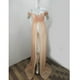 thumbnail image 2 of Vestido Largo de Maternidad Yinane Premamá Hombros Descubiertos Blanco Rosa S, 2 of 8