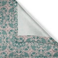 thumbnail image 6 of Ambesonne Mandala Valance & Curtain, Nostalgic Circle Blooms, 55"x24", Rose and Dark Cadet Blue, 6 of 7