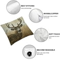 thumbnail image 4 of Nawypu Stag Deer Throw Pillow Covers,Whitetail Deer Fawn in Wilderness Cushion Cases Decorative Pillow Cases for Couch Sofa Bedroom,2 Pcs, 4 of 6