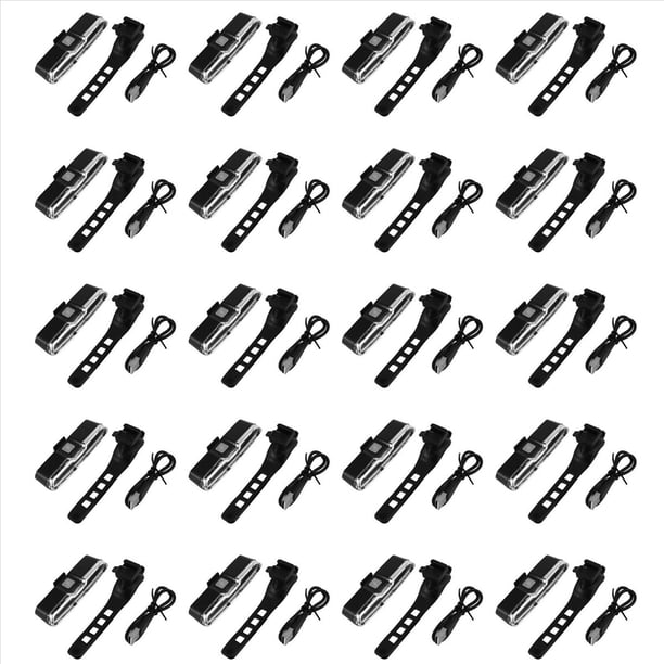 20X Usb Recargable Luz de Bicicleta Trasera Delantera Batería de Litio Led Luz de de Bicicleta Lámpara de la Lámpara Accesorios de Bicicletas Rojo -Luz Azul de Color