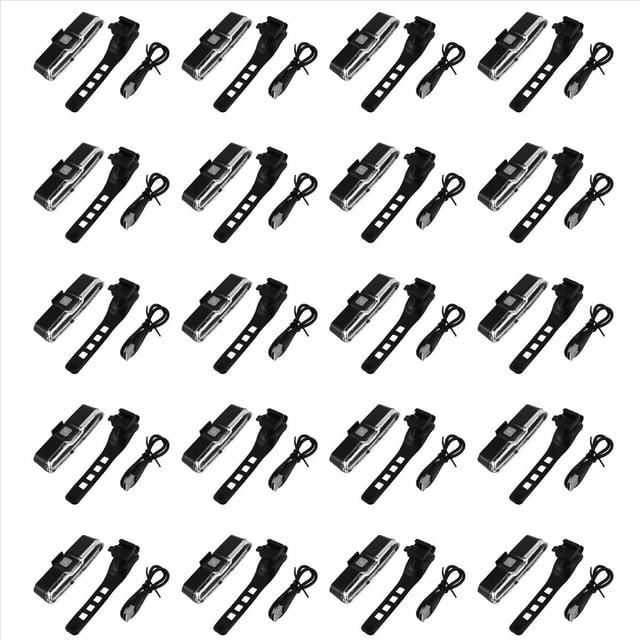 20X Usb Recargable Luz de Bicicleta Trasera Delantera Batería de Litio Led Luz de de Bicicleta Lámpara de la Lámpara Accesorios de Bicicletas Rojo -Luz Azul de Color