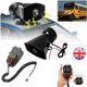 thumbnail image 2 of Riwesomey Bocina de alarma de coche 12V 100W 7 sonidos de sirena sirena de coche bocina de vehículo micrófono PA sistema de altavoces alarma de seguridad Paneles de instrumentos para automóviles, 2 of 8