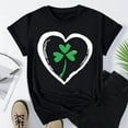 thumbnail image 3 of El Día de San Patricio Manga Corta Cuello Redondo Suéter Casual Top, Ligero 95% Poliéster 5% Blusa de Spandex para Vacaciones Y Uso Diario, Tops de Mujer Casual, 3 of 5