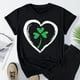 thumbnail image 3 of El Día de San Patricio Manga Corta Cuello Redondo Suéter Casual Top, Ligero 95% Poliéster 5% Blusa de Spandex para Vacaciones Y Uso Diario, Tops de Mujer Casual, 3 of 5