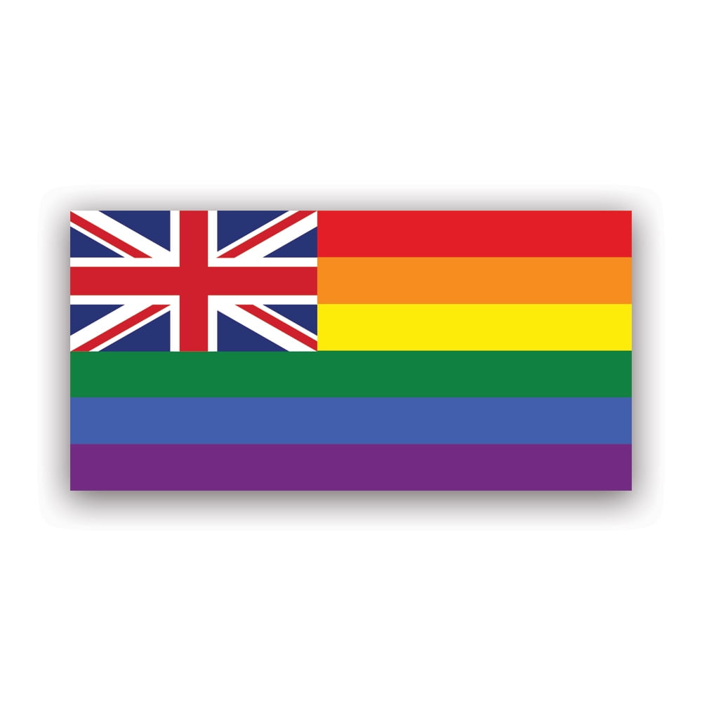 Rainbow Hawaii Gay Pride Flag Sticker Decal - Self Adhesive Vinyl