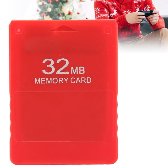 Gaming Memory Card, Game Console Data Card Efficient for PS2 Red