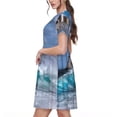 thumbnail image 2 of Disketp Lighthouse in Havana para Vestido de Manga Corta para Mujeres, Vestidos de Verano para Mujeres, Casual y Holgado para la Playa, 2 of 6