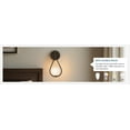 thumbnail image 6 of Kenroy Home Teardrop 12'' 1-Light Wall Sconce with White Glass Globe Shade Transitional Wall Light Fixture for Living Room, Bedroom, Stairway, or Hallway, Black, 6 of 7