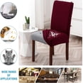 thumbnail image 5 of Waterproof Chair Covers for Dining Room Set of 2, Stretch Jacquard Dining Chair Slipcovers Removable Washable Chair Protectors Cover for Kitchen, 5 of 13