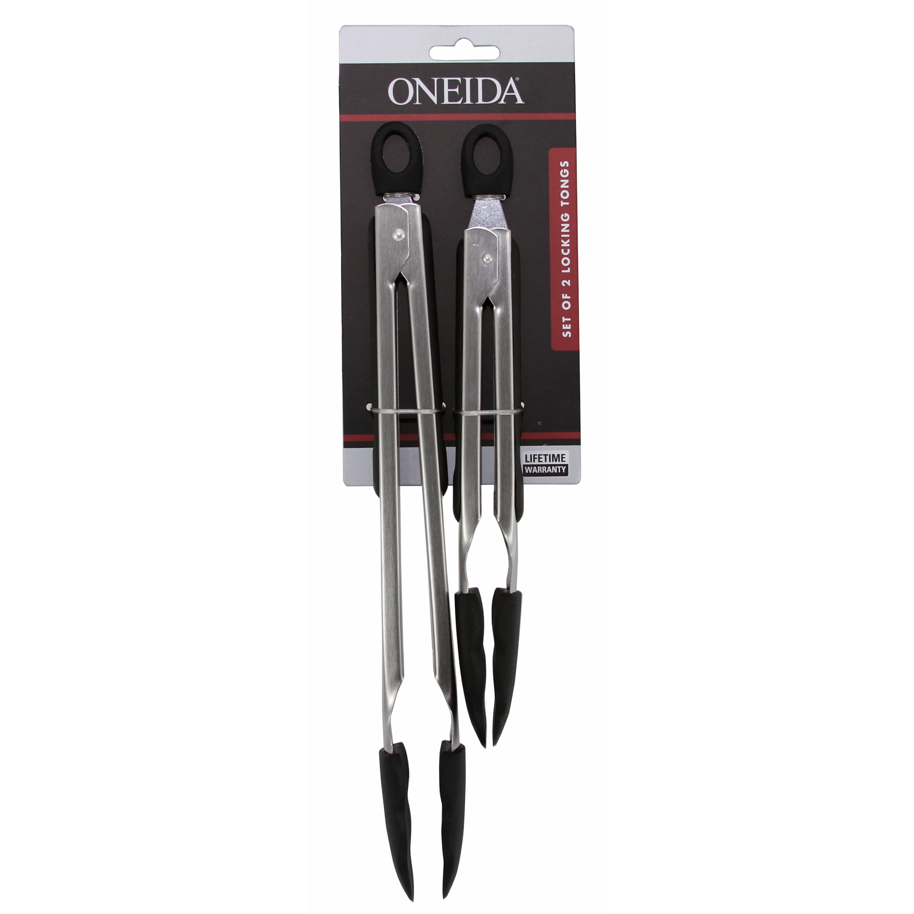 4 Pc (Set Of 2 Each) Oneida Locking Tongs 8” And 12” Brand New