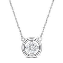 Everly Women's Created Moissanite 14k White Gold Necklace