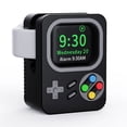 thumbnail image 4 of Soporte de cargador de consola de juegos 3D de silicona para Apple Watch Series 8 7 (negro) Hugtrwg Nuevos Originales, 4 of 9