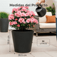 thumbnail image 3 of Elly Décor Maceta Cónica Gerbera en Negro Carbon Diseño Moderno con Tapón Roscable ( 32.1 l), 3 of 6