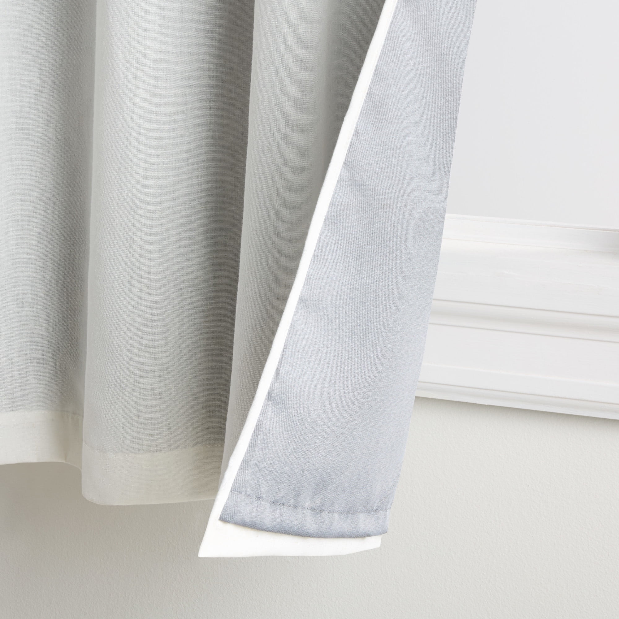 TOWN & COUNTRY BASICS Bertram Solid Linen Texture Indoor Curtains, Room Darkening with Energy Efficient Lining, Grommet Top, 2-Pack Set, Ivory, 50"x63"