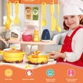 thumbnail image 2 of Koppop Kids Kitchen Playset 44pcs - with Sound, Light & Steam Effects, Pretend Play Toys Includes Food, Sink & Stove, Ideal for Boys & Girls Ages 3-6 (Orange)., 2 of 7