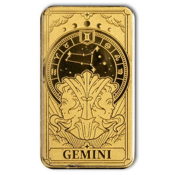 Solomon Islands 1/200 oz Gold Zodiac Ingot (Gemini)