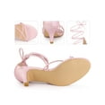 thumbnail image 2 of BLISSFUL STEP Strappy Kitten Heel Lace Up Sandals for Women, 2 of 4