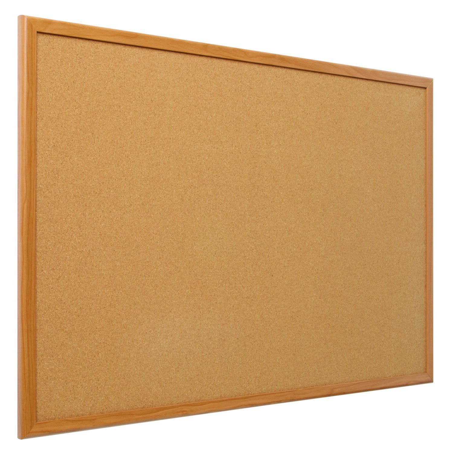 Quartet Corkboard Framed Bulletin Board 2' x 3' Cork Board Oak Wood MWDB2436-ECR 