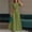 Green, variant on SOOMLON 2 Piece Skirt Set for Women Plus Size Dressy Puff Sleeve Button down Shirts Draped Culottes Green Matching Set